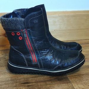 RIEKER WOMEN'S CORDULA WINTER LEATHER BOOT Fleeced lined Women's size 7.5